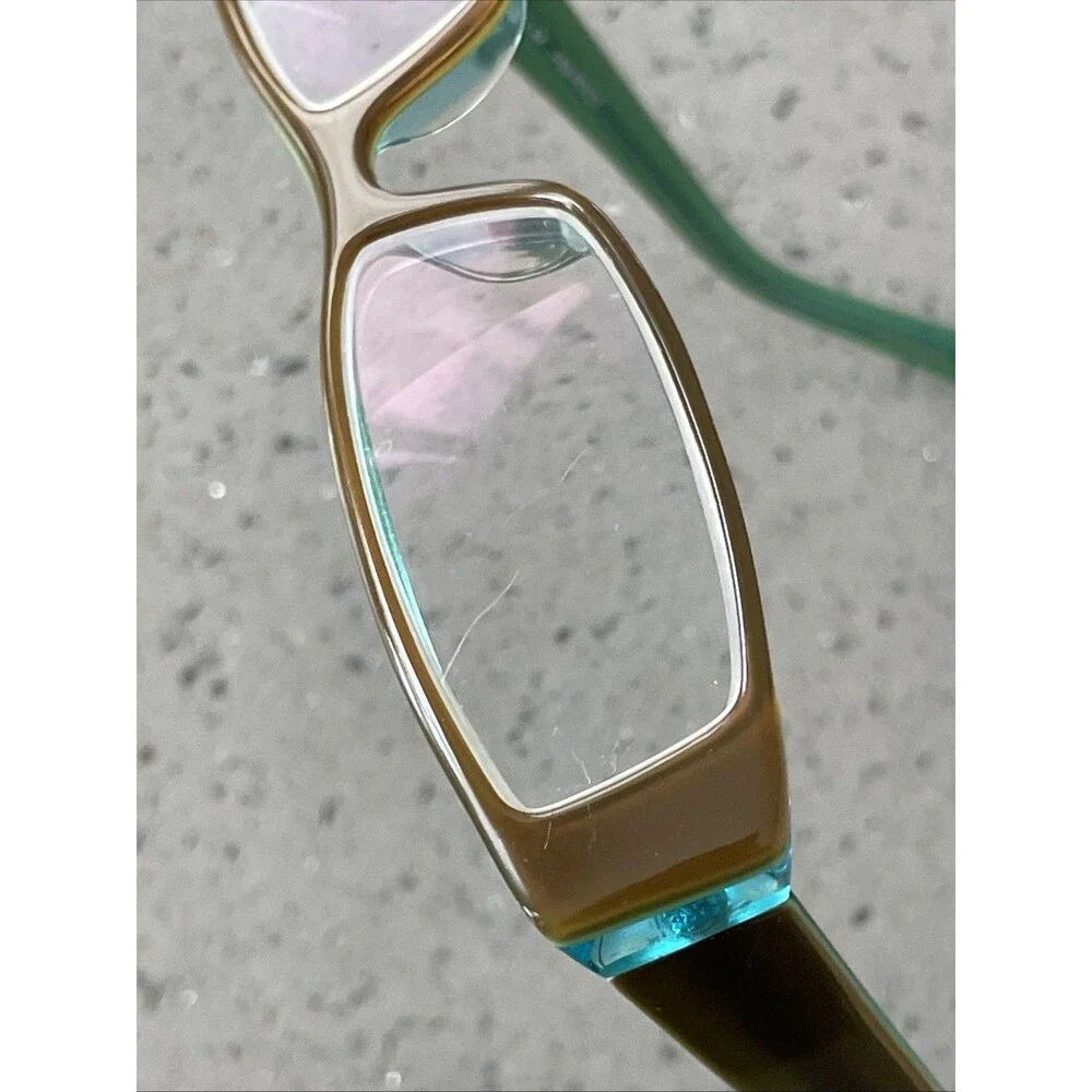 Michael Stars Eyeglasses Trendy Cocoa Mint Women 48-13-135 Frames ONLY blue